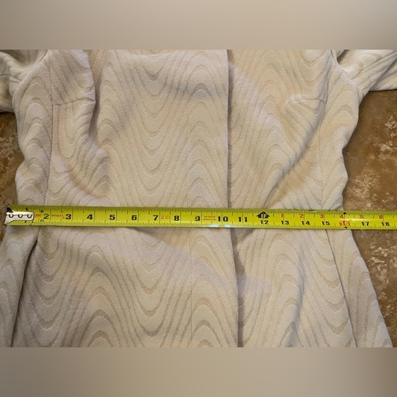 Paul Ho Haute Couture bodycon taupe lambswool angora full length coat. Size M - Picture 13 of 17